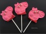 542sp Pepper Pig Face Chocolate or Hard Candy Lollipop Mold